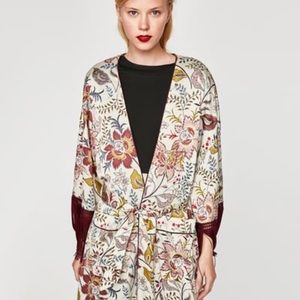 Zara Fringe Kimono